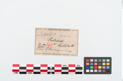 Etikett zu Bronzeringgehänge (NHMW-PRAE-024853)